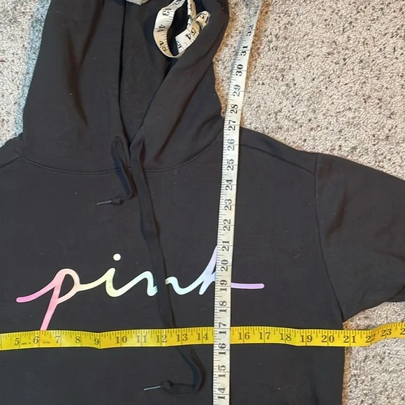 PINK Victoria’s Secret Black Hoodie Size XS - Picture 5 of 5